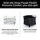 Ninja FD401 Foodi 8-qt. 9-in-1 Deluxe XL Cooker & Air Fryer-Stainless Steel Pressure Cooker, 8-Quart