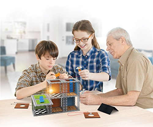 SmartLab Toys Archi-Tech Electronic Smart House - 62 Pieces - 20 Projects - Includes Light and Sound, Multicolor, 16 x 10 x 9"