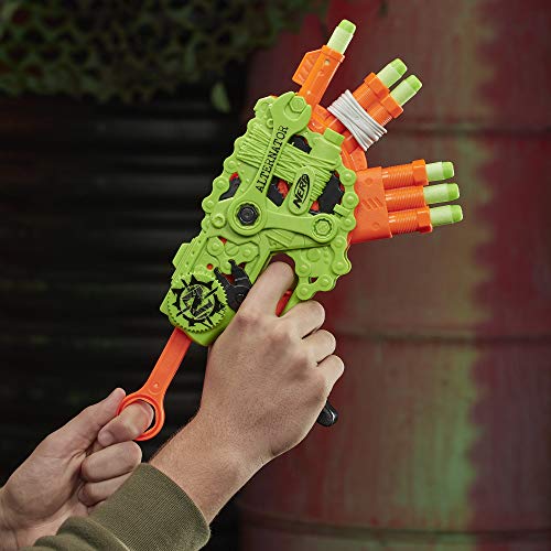 NERF Zombie Strike Alternator Blaster -- Fires 3 Ways -- Includes 12 Official Zombie Strike Elite Darts - for Kids, Teens, Adults