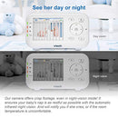 VTech VM3252 Video Baby Monitor with 1000ft Long Range, Auto Night Vision, 2.8” Screen, 2-Way Audio Talk, Temperature Sensor, Power Saving Mode, Lullabies and Wall-mountable Camera with bracket