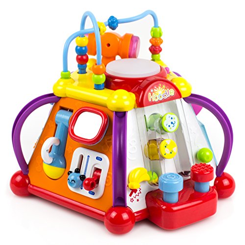 Toysery Baby Activity Center – Toddler Kids Educational Learning Cube with Lights and Music – Skill Development 15 in 1 Functions with Play Time Fun Games for 1 Year Old Toddlers Boys and Girls