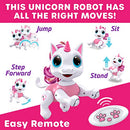 Power Your Fun Robo Pets Unicorn Toy - Remote Control Robot Pet Toy, Interactive Hand Motion Gestures, Walking, and Dancing Robot Unicorn Toy