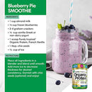 Batido de proteína orgánica + botella mezcladora (sin OMG, sin gluten, apto para veganos), vainilla francesa, 4 libras