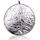 Reflector de luz de 43 pulgadas / 110 centímetros 5 en 1, plegable, multidisco con bolsa, translúcido, plateado, dorado, blanco y negro.
