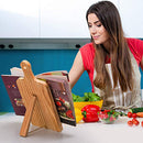 Gifts For Mom Birthday Mother's Day Gifts for Women, Cutting Board Style Wood Recipe Cookbook iPad Tablet Stand Holder