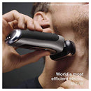 Braun Electric Razor for Men, Series 9 9385cc, Electric Shaver, Precision Trimmer, Rechargeable, Cordless, Wet & Dry Foil Shaver, Clean & Charge Station and Leather Travel Case