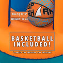 Hoop Shark Swimming Pool Basketball Hoop Set by FLOAT-EEZ - 2020 Edition - Inflatable Hoop with Ball Included - Perfect for Competitive Water Play and Trick Shots - Ultimate Summer Toy (Orange)