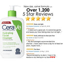 Jabón facial hidratante CeraVe | 16 onzas | Limpiador facial diario para piel seca | Sin perfume