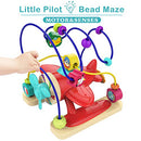 TOP BRIGHT Bead Maze Toys for 1 Year Old Boy Gifts - Educational Bead Maze for Toddlers Boy One Year Old Airplane Toys