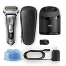Braun Electric Razor for Men, Series 9 9385cc, Electric Shaver, Precision Trimmer, Rechargeable, Cordless, Wet & Dry Foil Shaver, Clean & Charge Station and Leather Travel Case