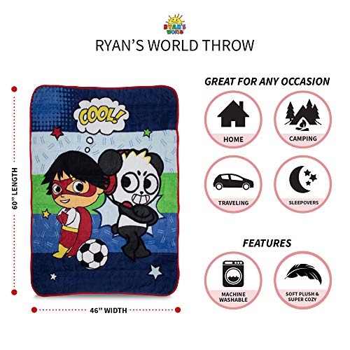 Franco Kids Bedding Super Soft Plush Throw, 46" x 60", Ryan's World