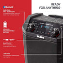 ION Audio Block Rocker Plus | 100W Portable Speaker, Battery Powered with Bluetooth, Microphone & Cable, AM/FM Radio, Wheels & Telescopic Handle and USB Charging For Smartphones & Tablets