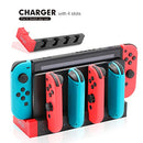 Cargador para 4 conmutadores Joy-Cons con 4 ranuras de carga