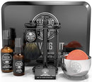 Luxury Safety Razor Shaving Kit - Includes Double Edge Safety Razor, Stand, Bowl, After-Shave Balm, Pre-Shave Oil, Badger Brush - Safety Razor Kit