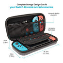 Keten Accessories Kit for Nintendo Switch, Including Carry Case, Charging Dock, Playstand, Extension Cable, Game Card Case, Screen Protector, Joy-Con Grips, Wheels, Crystal Case, TPU Case, Caps
