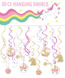 decoraciones de nicornio cumpleaños Decoraciones para las niñas, total 163PCS