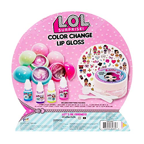 L.O.L. Surprise! Brillos para labios que cambian de color - Kit para crear brillos