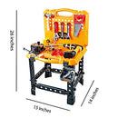 Toy Choi's 82 Pieces Kids Construction Toy Workbench for Toddlers, Kids Tool Bench Construction Set with Tools and Drill, Children Toy Shop Tools for Boys and Girls