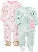 Simple Joys by Carter's Baby Girls' 2-Pack Cotton Snap Footed Sleep and Play: Clothing