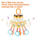 TUMAMA Baby Toys for 0, 3, 6, 9, 12 Months, Handbells Baby Rattles with Teethers Soft Plush Early Development Stroller Car Toys for Infant, Newborn Birthday Gifts, 4 Pack
