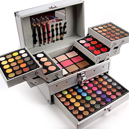 Pure Vie 132 Colors All in one Makeup Gift Set including 94 Highly Pigmented Shimmer and Matte Eyeshadow palette, 12 Concealer, 12 Lip Gloss, 3 Face Powder, 3 Blush, 3 Contour Shade, 5 Eyebrow powder