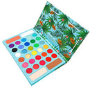 Tropical Eyeshadow Palette Docolor 34 Color Eye Shadow Matte Glitter Highly Pigmented Professional Makeup Eye Shadow Powder Long Lasting Waterproof Cosmetic Eye Shadow Palette