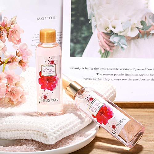 Spa Gift Baskets for Women, Birthday Bath Gifts Sets 10Pcs Cherry Blossom  Spa Gift Set with Body Lotion Essential Oil, Spa Kit Christmas Gifts