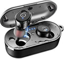 TOZO T10 Bluetooth 5.0 Wireless Earbuds with Wireless Charging Case IPX8 Waterproof TWS Stereo Headphones in Ear Built in Mic Headset Premium Sound with Deep Bass for Sport Black