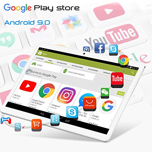 Tableta Android de 10.1 pulgadas con 2GB + 32GB, tabletas telefónicas 3G y tarjeta SIM dual y cámara dual de 2MP + 5MP