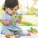 WISHTIME Rattle Teether Baby Toys - Baby 11pcs Shake and GRAP Baby Hand Development Rattle Toys for Newborn Infant with Giant Bottle Gift for 3 6 9 12 18Month