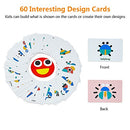 LiKee Wooden Pattern Blocks Animals Jigsaw Puzzle Sorting and Stacking Games Montessori Educational Toys for Toddlers Kids Boys Girls Age 3+ Years Old (36 Shape Pieces& 60 Design Cards in Iron Box)