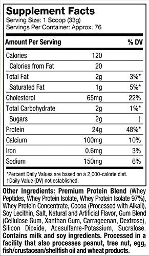MuscleTech NitroTech Whey Gold, 100% Whey Protein Powder, Whey Isolate and Whey Peptides, Double Rich Chocolate, 5.5 Pounds (76 Servings)