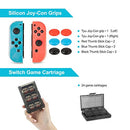 Keten Accessories Kit for Nintendo Switch, Including Carry Case, Charging Dock, Playstand, Extension Cable, Game Card Case, Screen Protector, Joy-Con Grips, Wheels, Crystal Case, TPU Case, Caps