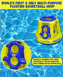 Wave Runner Swoosh 360 Swimming Pool Basketball Hoop Set by WAVERUNNER - (Yellow/Blue)