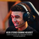 Corsair HS35 - Stereo Gaming Headset - Memory Foam Earcups - Discord Certified - Works with PC, Mac, Xbox Series X, Xbox Series S, Xbox One, PS5, PS4, Nintendo Switch, iOS and Android - Carbon