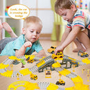 iHaHa 236PCS Construction Tracks Car for Kids Boys Toys, 6PCS Construction Car and Flexible Track Playset Create A Engineering World Road Race for 3 4 5 6 Year & Up Old Boys Girls Best Gift