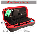 Accessories Kit for Nintendo Switch Games Bundle Wheel Grip Caps Carrying Case Screen Protector Controller