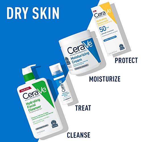 Crema hidratante CeraVe para piel normal a seca | 19 onzas | Sin fragancia |