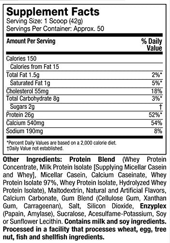 MuscleTech Phase8 Protein Powder, Sustained Release 8-Hour Protein Shake, Vanilla, 4.6 Pound