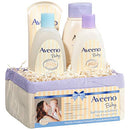 Aveeno Baby - Juego de regalo Daily Bathtime Solutions para nutrir la piel del bebé y la mamá, 4 artículos