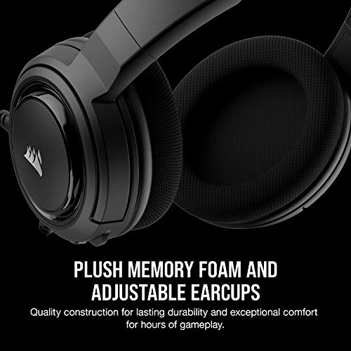 Corsair HS35 - Stereo Gaming Headset - Memory Foam Earcups - Discord Certified - Works with PC, Mac, Xbox Series X, Xbox Series S, Xbox One, PS5, PS4, Nintendo Switch, iOS and Android - Carbon