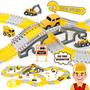 iHaHa 236PCS Construction Tracks Car for Kids Boys Toys, 6PCS Construction Car and Flexible Track Playset Create A Engineering World Road Race for 3 4 5 6 Year & Up Old Boys Girls Best Gift