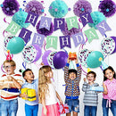 Globos de cumpleaños de sirena Decoraciones Niñas Mujeres
