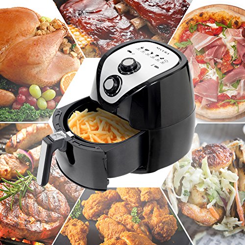 Secura Air Fryer XL 5.3 Quart 1700-Watt Electric Hot Air Fryers Oven Oil  Free Nonstick Cooker w/Additional Accessories, Recipes, BBQ Rack & Skewers  for Frying, …