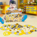 iHaHa 236PCS Construction Tracks Car for Kids Boys Toys, 6PCS Construction Car and Flexible Track Playset Create A Engineering World Road Race for 3 4 5 6 Year & Up Old Boys Girls Best Gift
