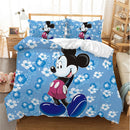 Disney Mickey Minnie Cartoon Bedding Set Lovely Couple Twin Full King Single Double Size Children Duvet Cover bed linen boy girl