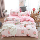 Solstice Home Textile Girl Kids Bedding Set Honey Peach Pink Duvet Cover Sheet Pillowcase Woman Adult Bed Linens King Queen Full