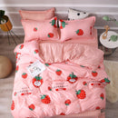 Solstice Home Textile Girl Kids Bedding Set Honey Peach Pink Duvet Cover Sheet Pillowcase Woman Adult Bed Linens King Queen Full