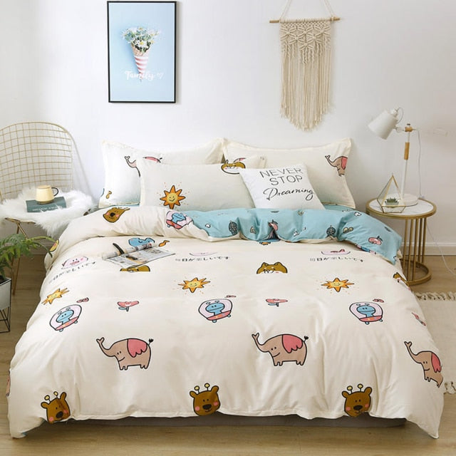 Solstice Home Textile Girl Kids Bedding Set Honey Peach Pink Duvet Cover Sheet Pillowcase Woman Adult Bed Linens King Queen Full