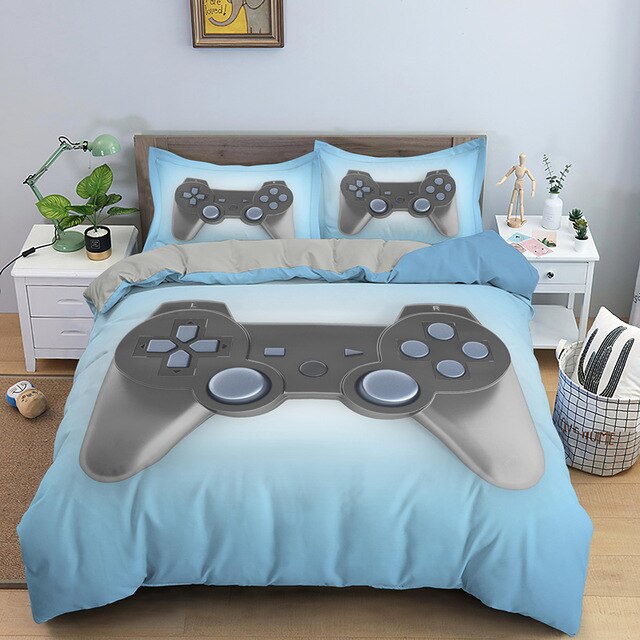 Luxury Euro Size Bedding Set for Boys Gift Modern Gamer Comforter Cloth Game Duvet Cover Kids Colorful Nordic Bed Covers